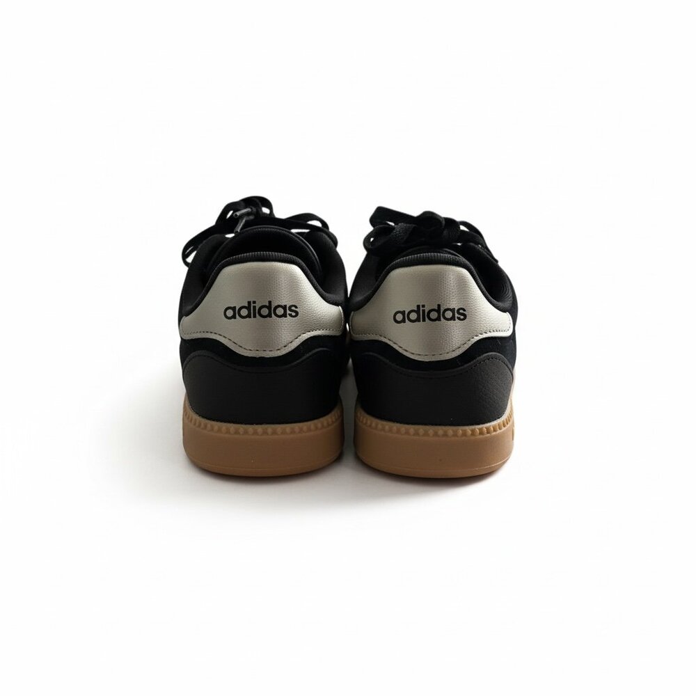 Adidas Cloudfoam Court Sneakers – Black/Silver with Gum Sole – Women’s 8.5 – New - Picture 2 of 7